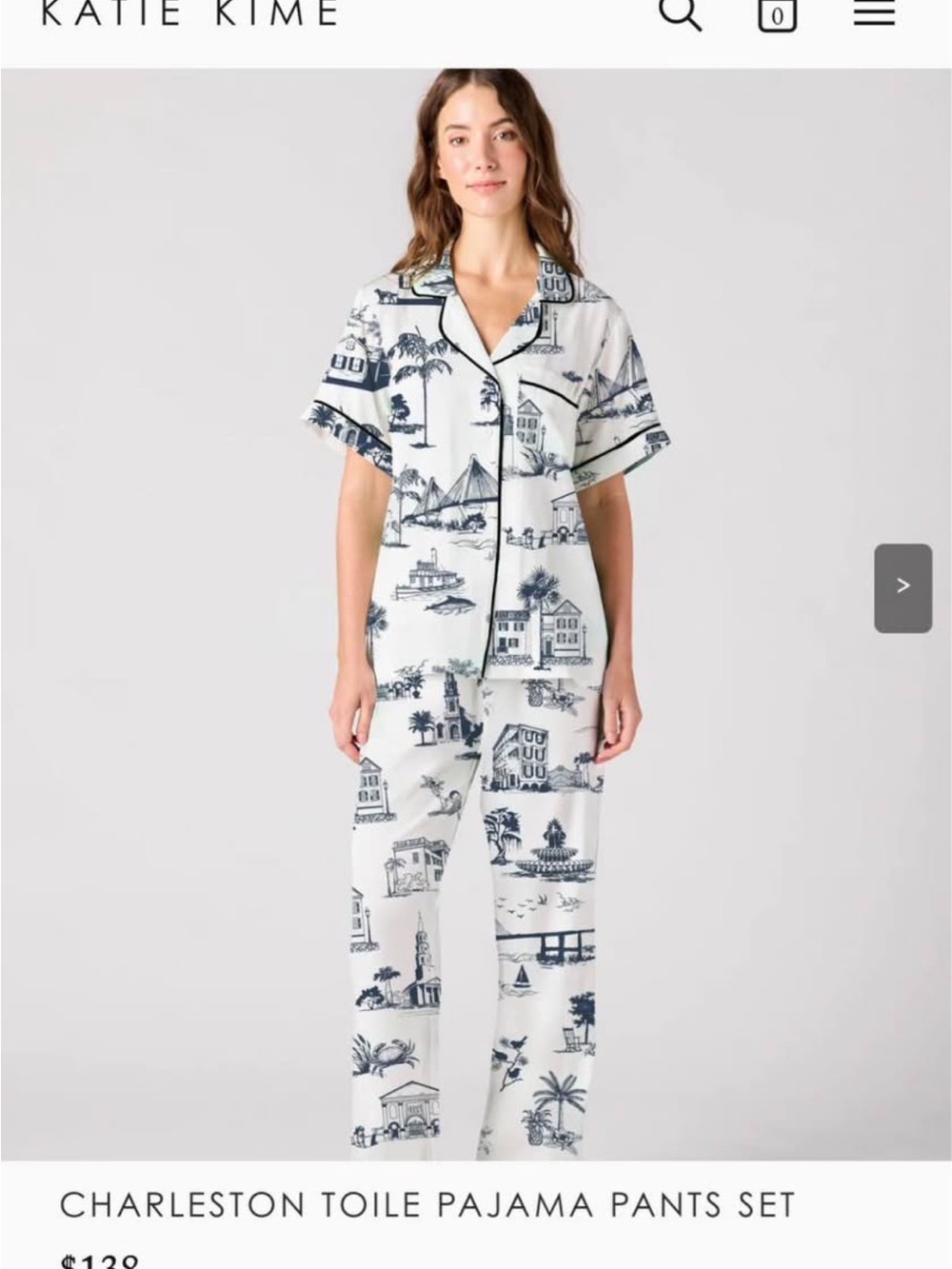 Brand New Katie Kime Charleston print PJs